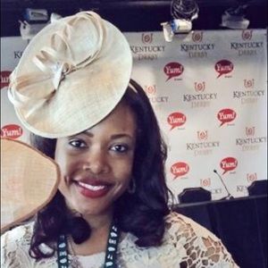 Tan fascinator (worn once for Kentucky Derby)